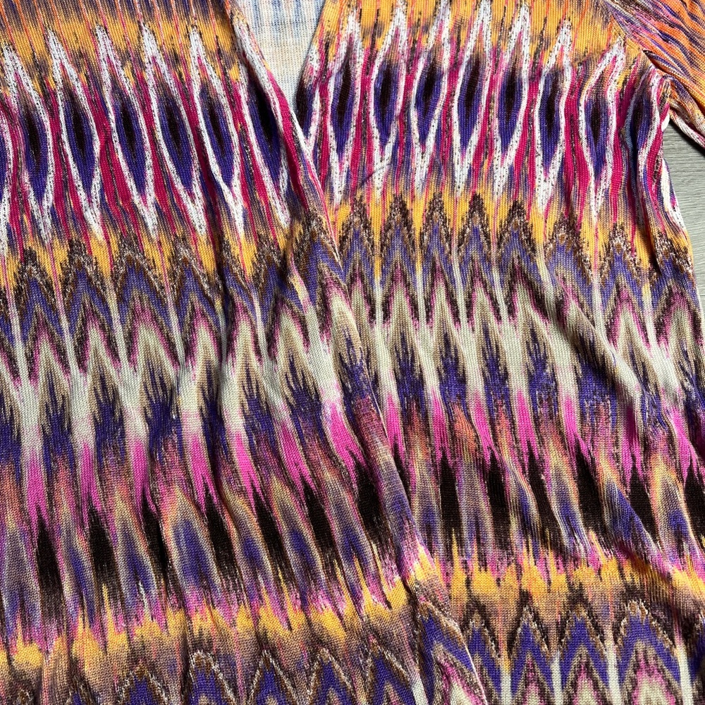 Chicos Colorful Front Opens Cardigan Size 0